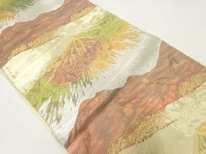 遠山風景模様織出し袋帯